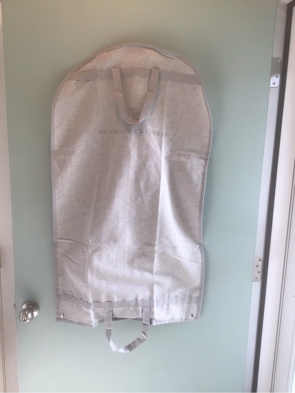 Brunello Cucinelli Light Gray Travel Garment bag cm 60X100 New